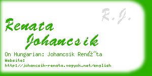 renata johancsik business card